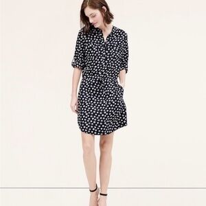Loft shirt dress with abstract polka dot print